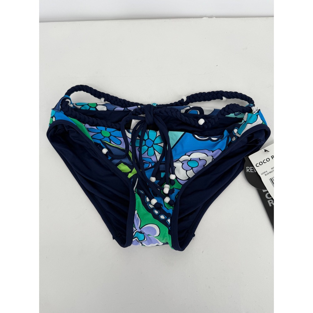 Coco Reef Floral Bra Sized Swim‎ Bottoms Reversible Tie String Bikini M